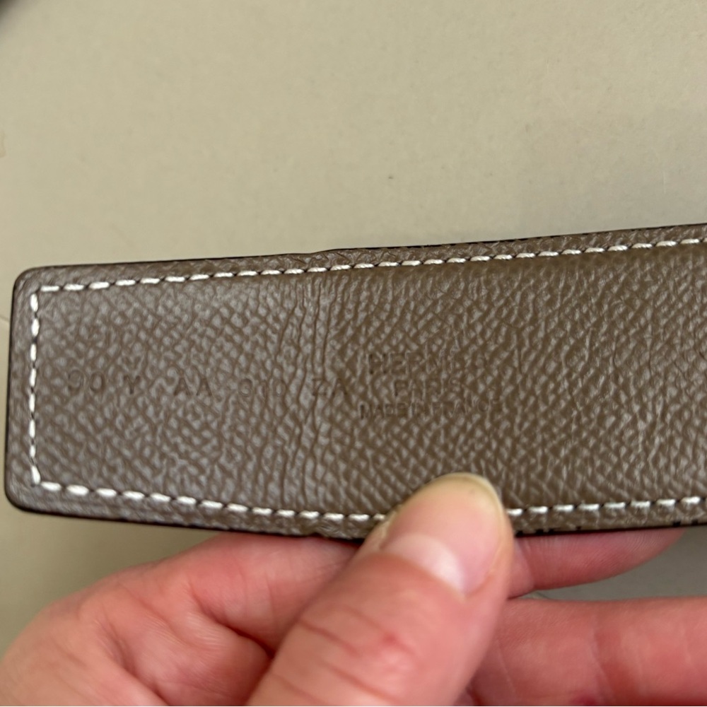 100% Authentic HERMES Ithaque belt buckle & Reversible leather strap 90cm - Picture 7 of 15